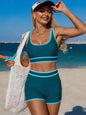 Contrast Trim Scoop Neck Swim Set- Shopimist- {{Product type}}