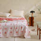 New Cotton Three-Layer Gauze Blanket for All Seasons - Crock-pink 150 x200cm (about 0.85kg) - blanket