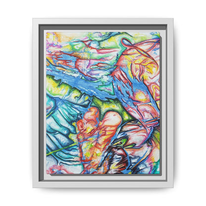 Multi-Color Abstract Framed Canvas Art Print - Kia Day Design