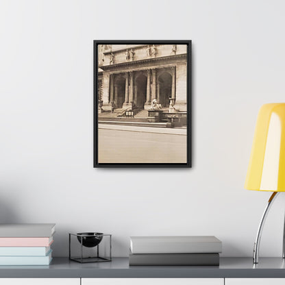 New York Public Library Gallery Canvas Wraps Vertical Frame 12″ x 16″ 1.25" Black