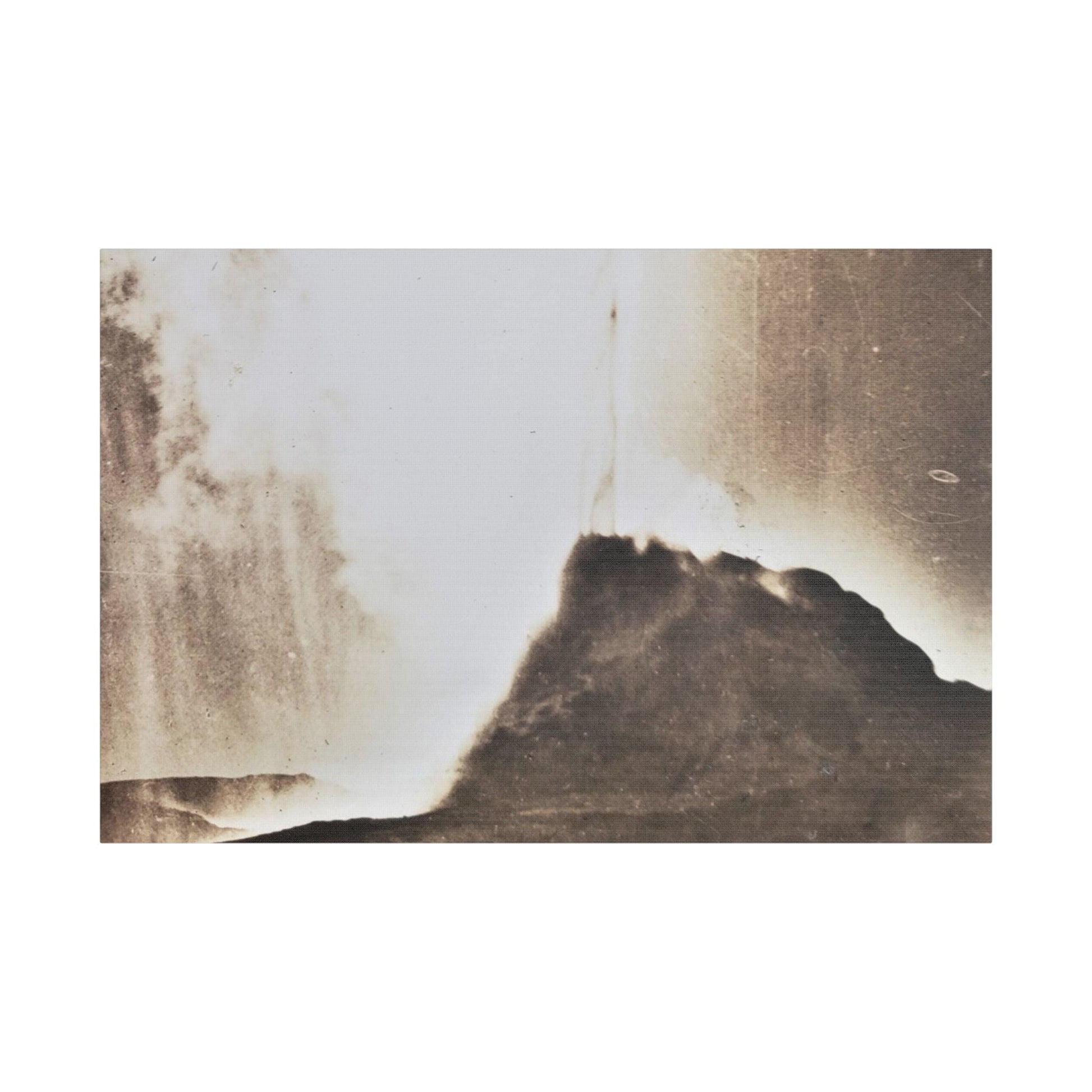 White Dome Geyser Yellowstone Satin Canvas Stretched