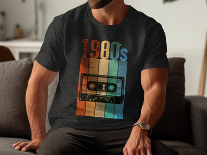 Vintage 1980s Retro Cassette Tape Cool Design T-Shirt- Cloud 16 Clothing Co.- {{Product type}}