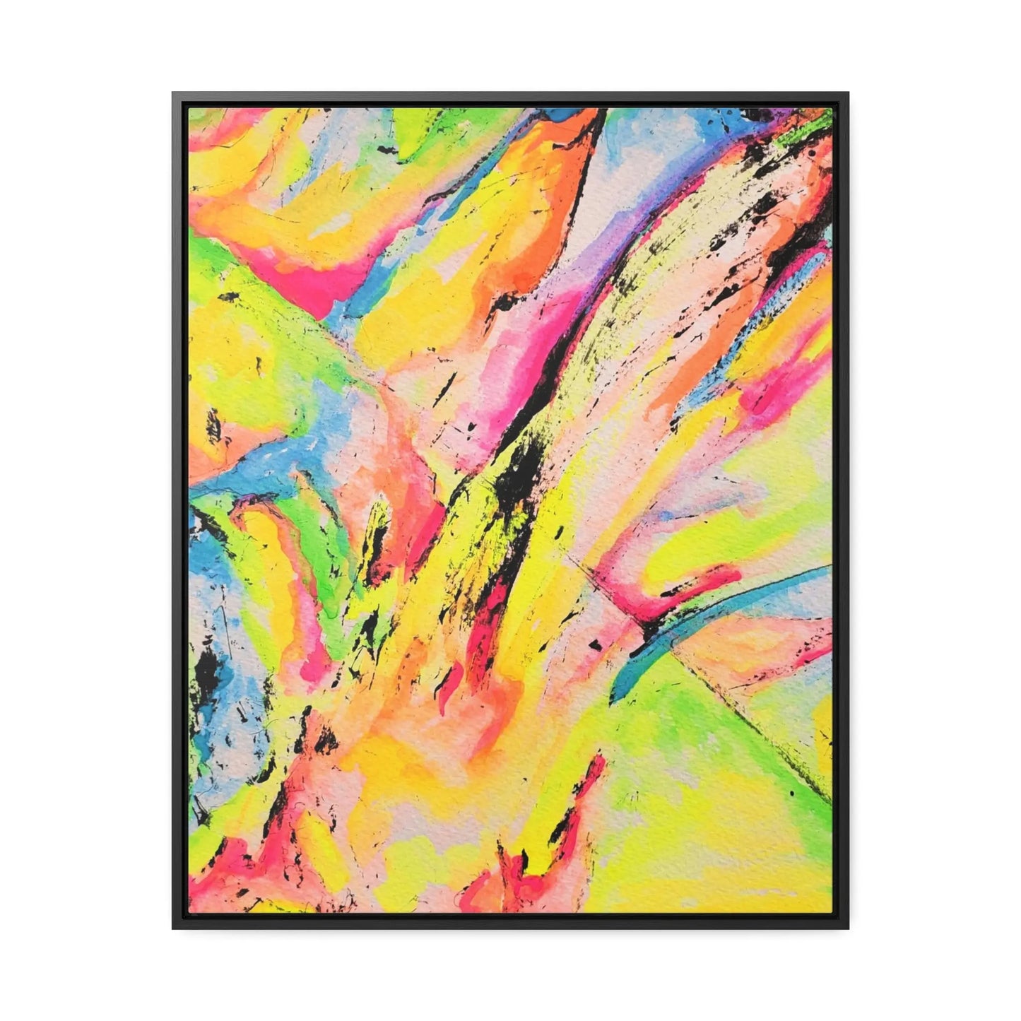 Neon Fire Gallery Canvas Wraps, Vertical Frame 24″ x 30″ Premium Gallery Wraps (1.25″)