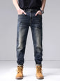 Men's Washed Straight Leg Jeans - Vintage Blue -