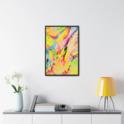 Neon Fire Gallery Canvas Wraps, Vertical Frame