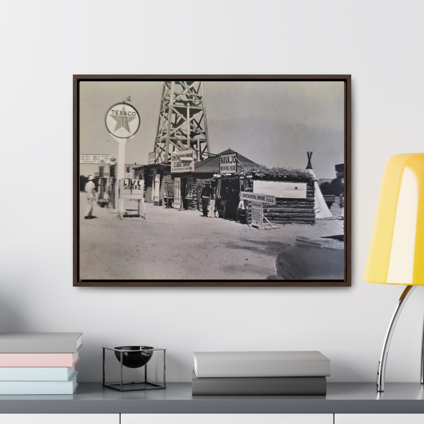 Texaco Station Continental Divide Gallery Canvas Wraps, Horizontal Frame