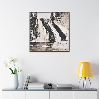 Gibbon Falls Yellowstone Gallery Canvas Wraps Square Frame