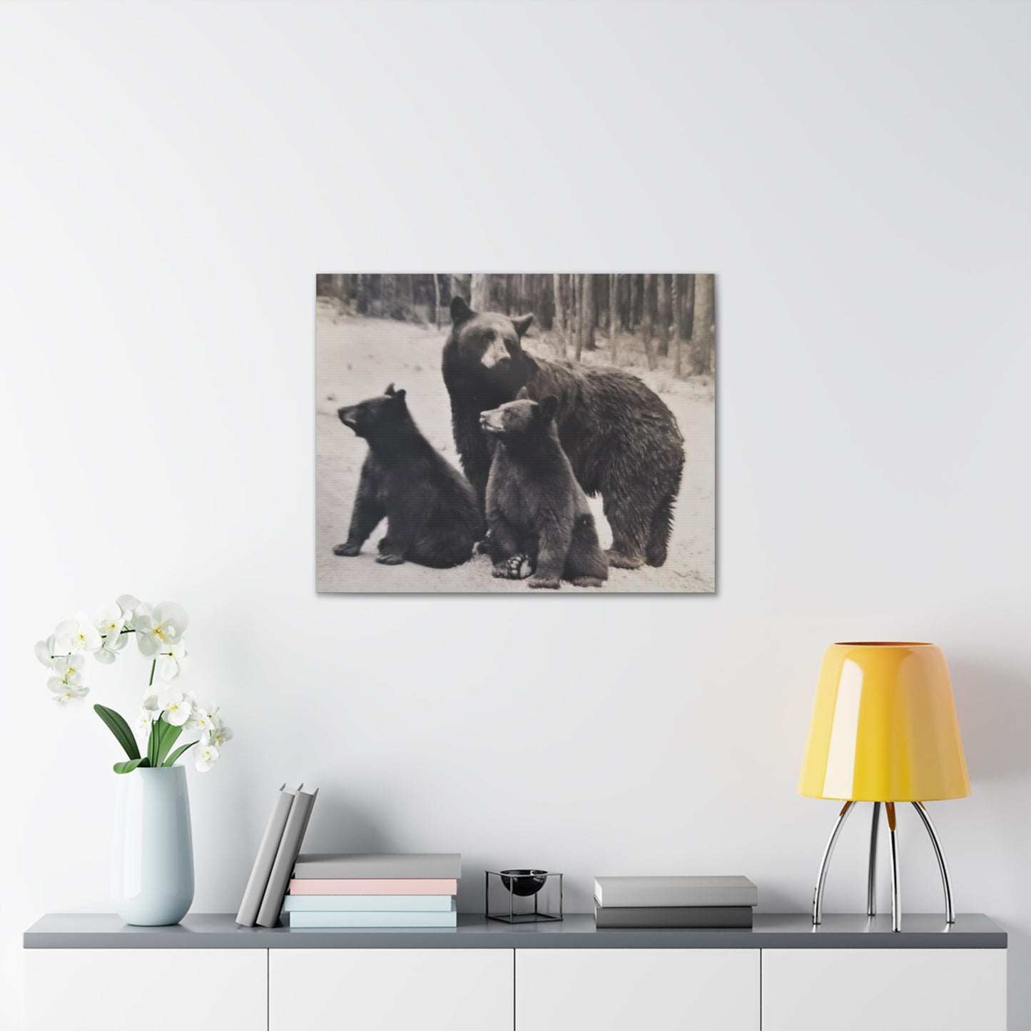 Yellowstone Black Bears Canvas Gallery Wraps