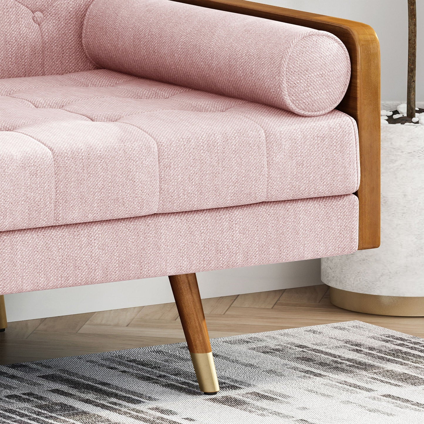 Aidan - Mid Century Modern Tufted Fabric Sofa- Unique Piece Furniture- {{Product type}}