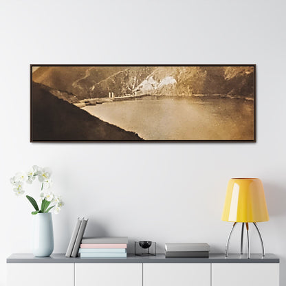 Morris Dam Lake Gallery Canvas Wraps Horizontal Frame 60″ x 20″ Walnut 1.25"