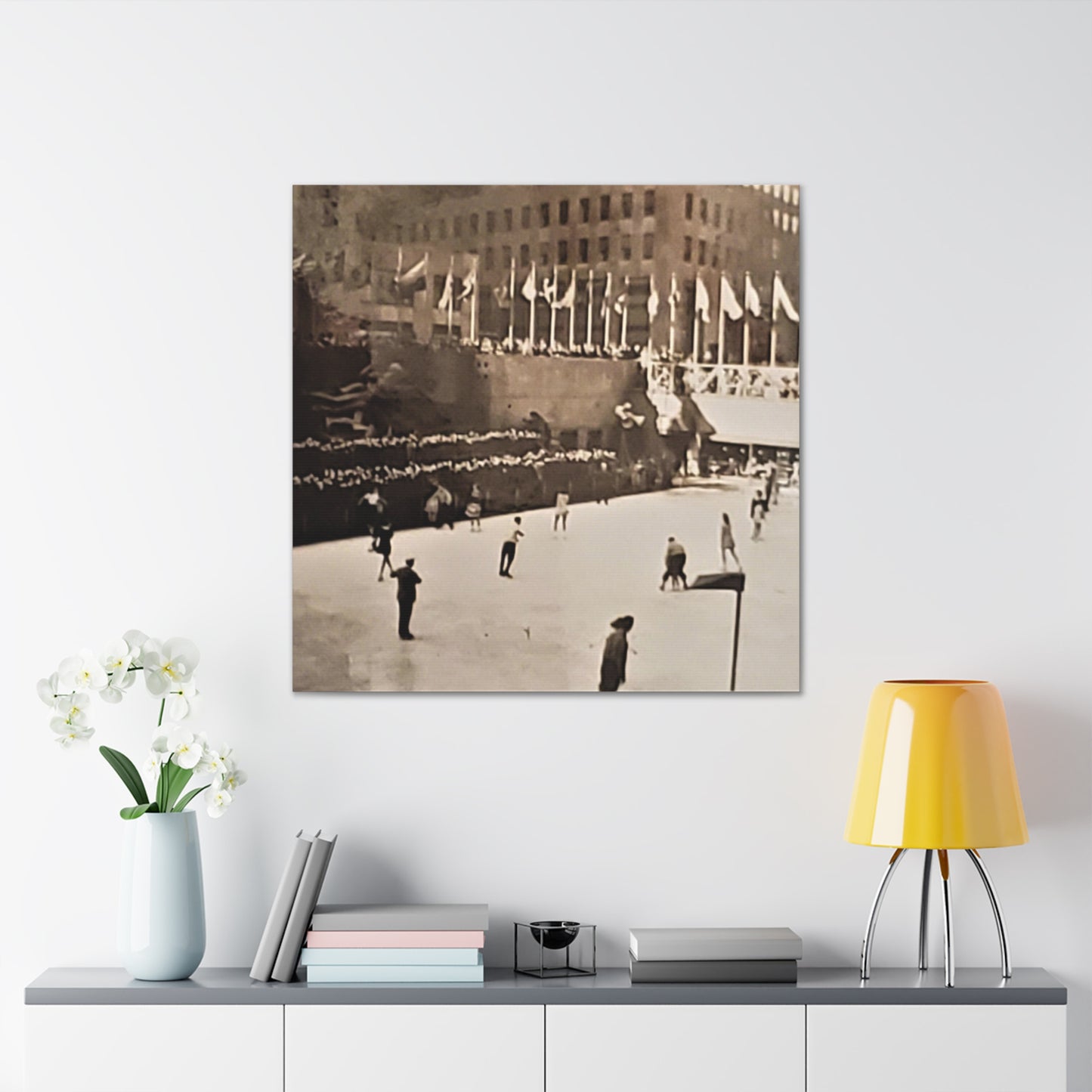 Rockefeller Plaza Easter 1945 Canvas Gallery Wraps