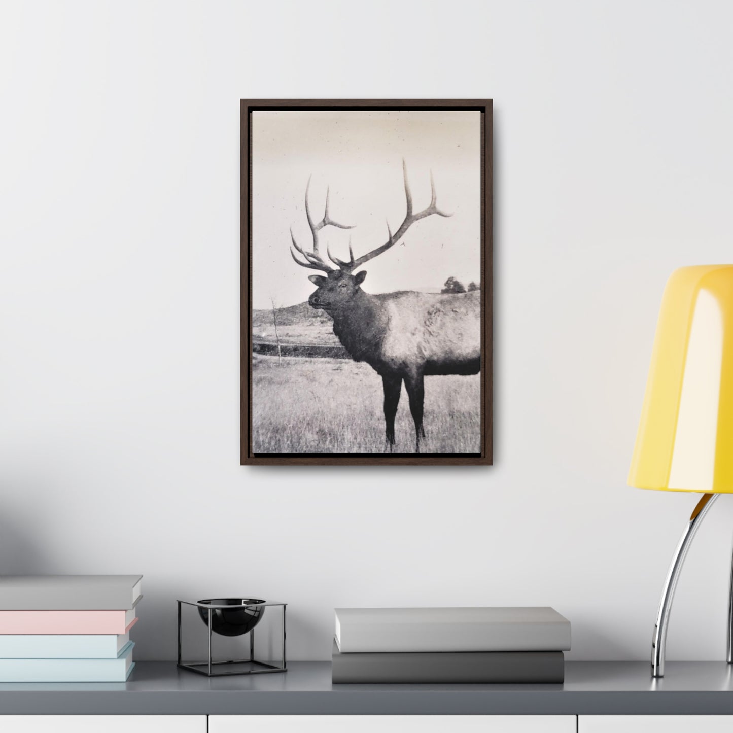 Yellowstone Bull Elk Gallery Canvas Wraps, Vertical Frame