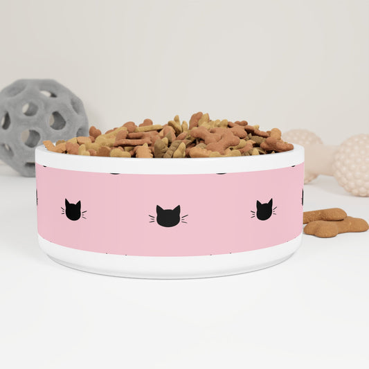 Pink Cat Design Pet Bowl - Kia Day Design