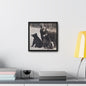 Yellowstone Black Bears Gallery Canvas Wraps Square Frame 12″ x 12″ Premium Gallery Wraps (1.25″) Black