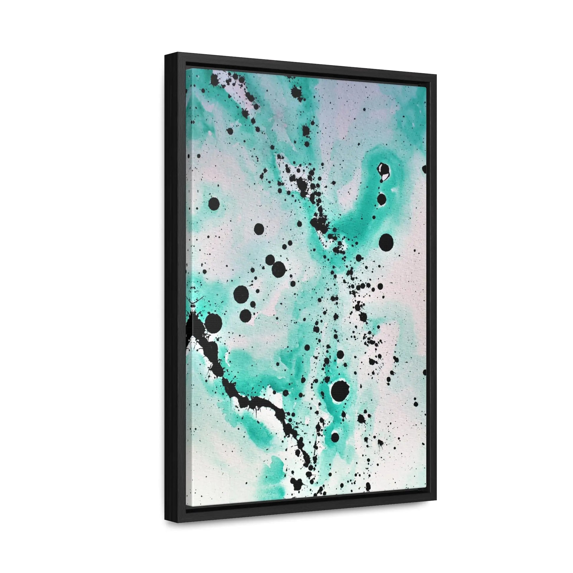 Teal Burst Gallery Canvas Wraps, Vertical Frame