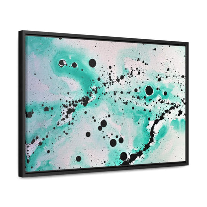 Teal Burst Gallery Canvas Wraps, Horizontal Frame