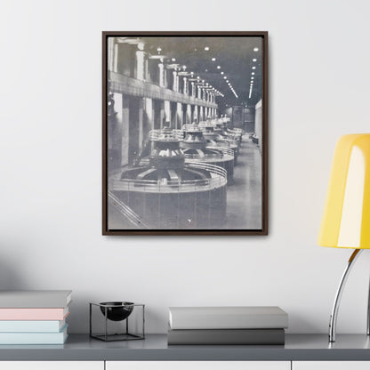 Boulder Dam Powerhouse Gallery Canvas Wraps Vertical Frame 16″ x 20″ 1.25" Walnut
