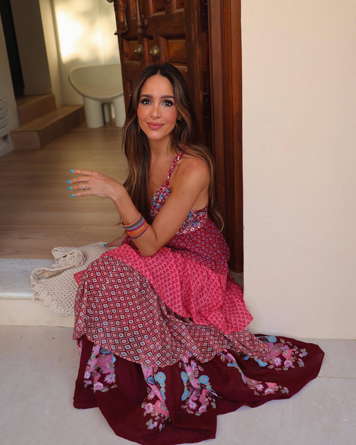 French Vintage Ruffle Hem Slip Dress - - dress