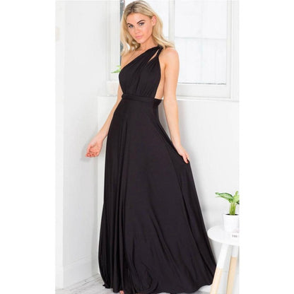 Long Wrap Dress - Black Extra Largw - dress