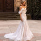 Bohemian Mermaid Tulle Wedding Dress - -
