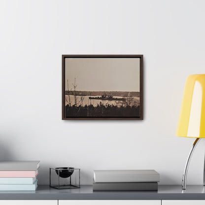 Navy Day New York October 27th 1945 Gallery Canvas Wraps Horizontal Frame 14″ x 11″ Walnut 1.25"