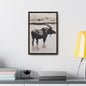 Yellowstone Bull Moose Gallery Canvas Wraps Vertical Frame 12″ x 18″ Premium Gallery Wraps (1.25″) Walnut