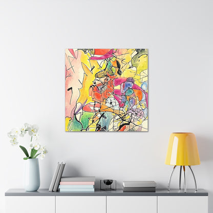 Colorful Abstract Canvas Gallery Wraps 30″ x 30″ 1.25"