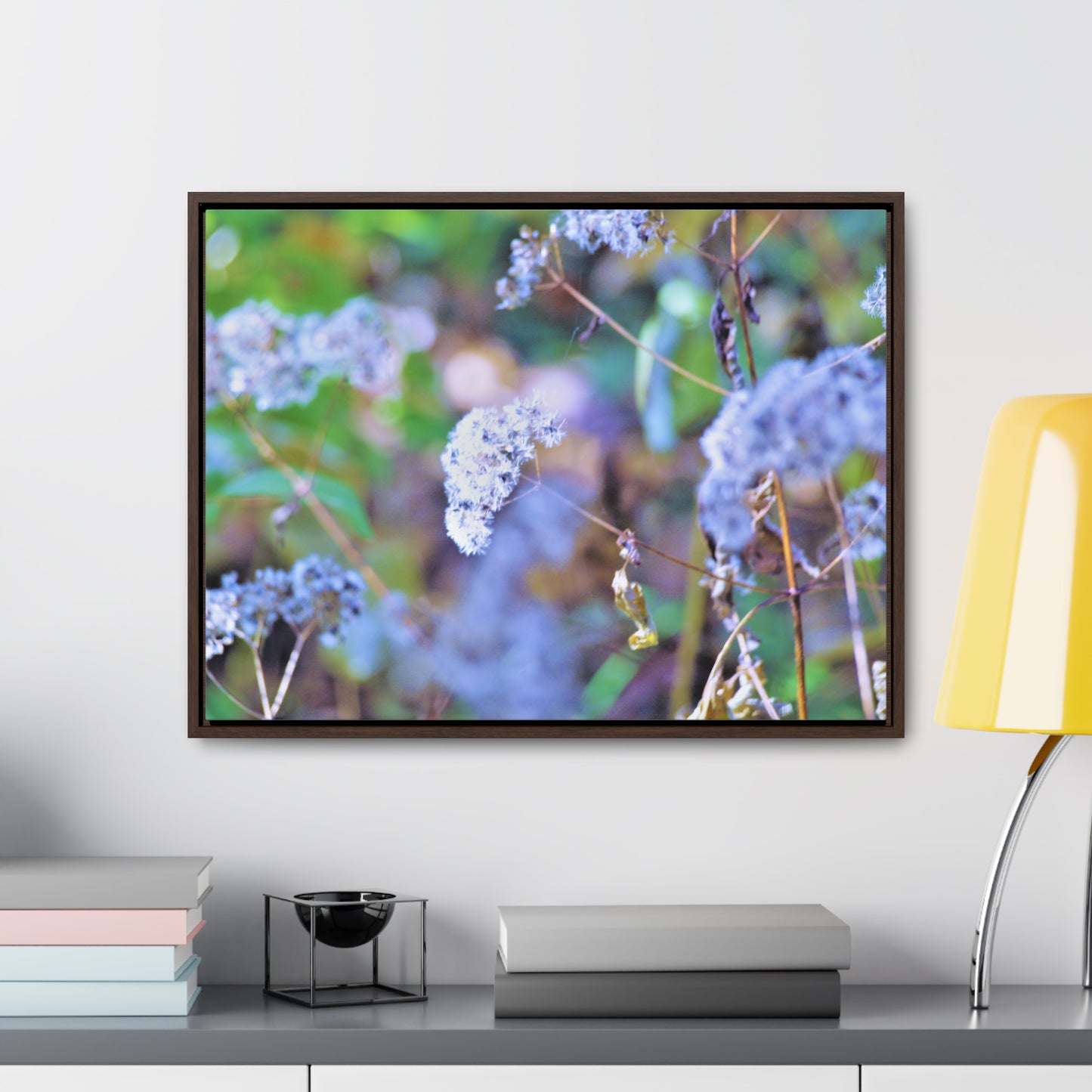 Macro Blue Gallery Canvas Wraps, Horizontal Frame