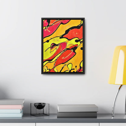 80s Rapture Gallery Canvas Wraps, Vertical Frame 12″ x 16″ 1.25" orange