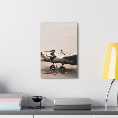 Refueling Mid-Contintent Chief Line Omaha Airport 1939 Canvas Gallery Wraps 12" x 18" 1.25"