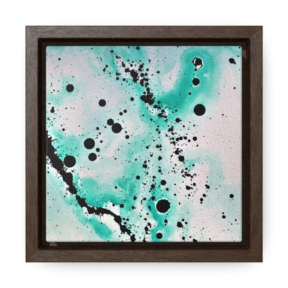 Teal Burst Gallery Canvas Wraps, Square Frame 6″ x 6″ Premium Gallery Wraps (1.25″)