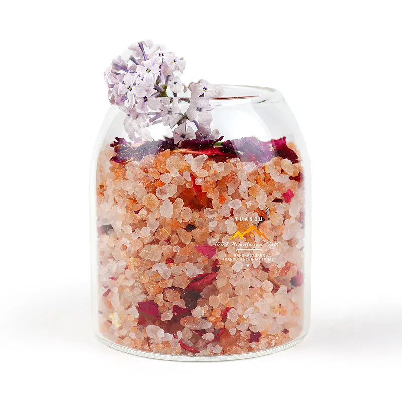 Sweat Room Mineral Salt Himalayan Crystal Rose Salt Roses and Bath Salt