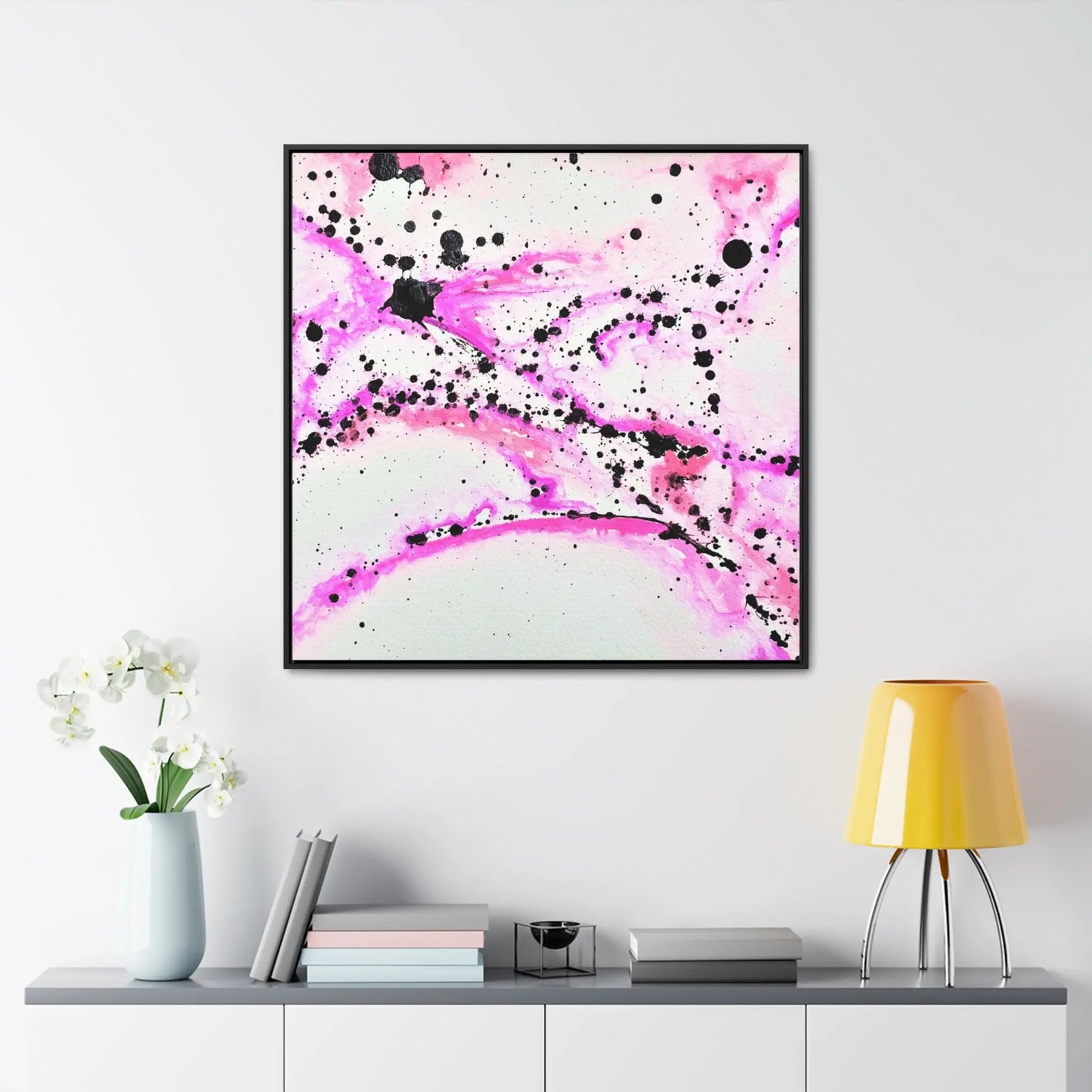 Neon Lightning Gallery Canvas Wraps, Square Frame