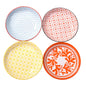 Set of 4 7 Inch Japanese Ceramic Dessert Plates - JP 4# - plates