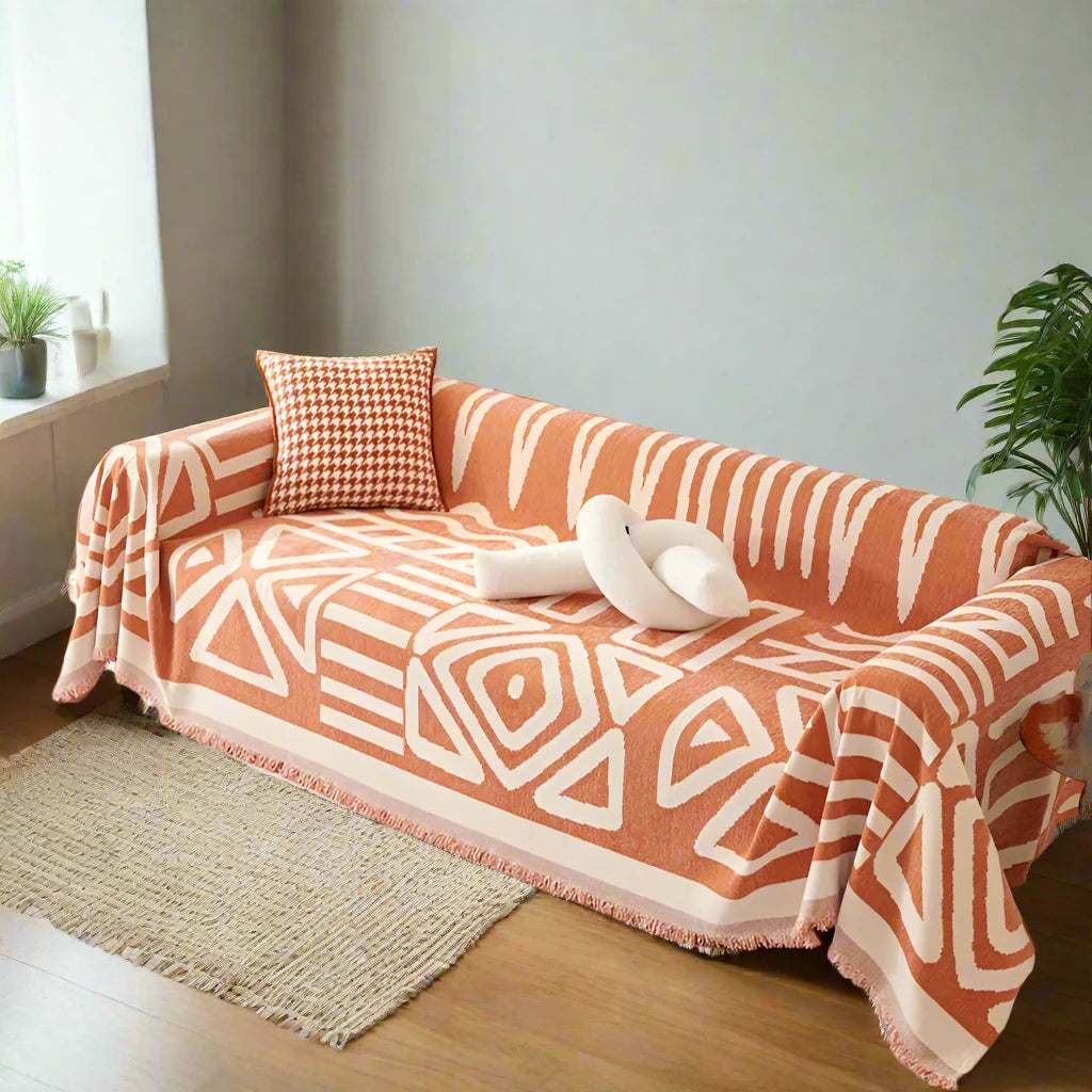 American Style Knitting Chenille Sofa Covers Non-Slip Patchwork