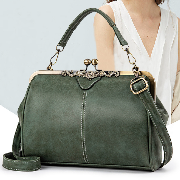 Matte Leather Womens Shoulder Bag - - shoulder bag