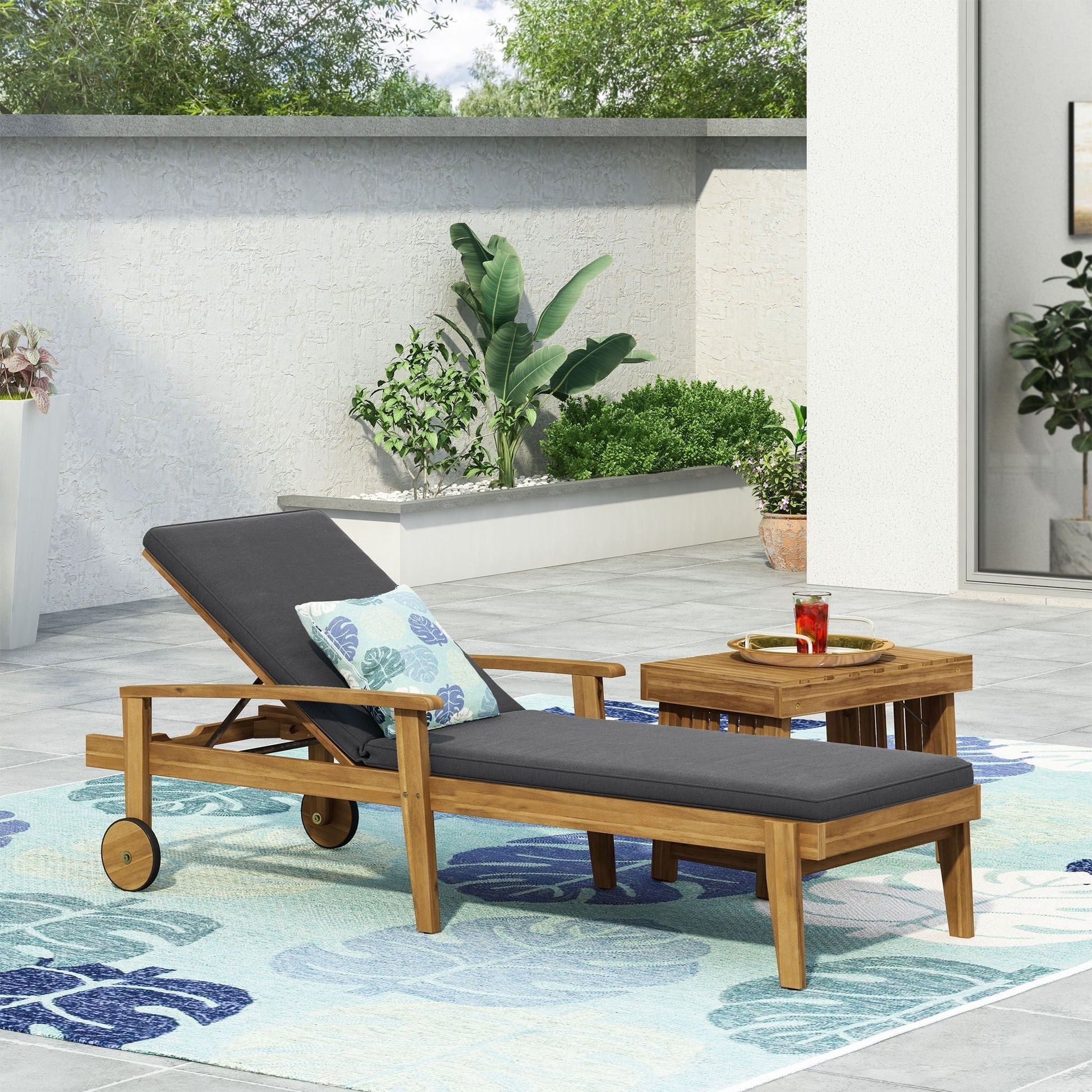 Jason - Chaise Lounge Adjustable Acacia Wood Outdoor Furniture- Unique Piece Furniture- {{Product type}}