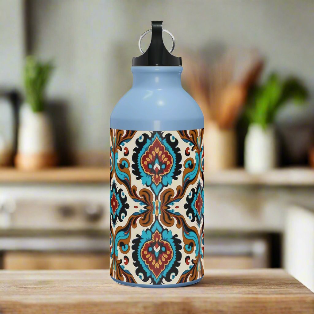 Blue Cream Abstract Oregon Sport Bottle