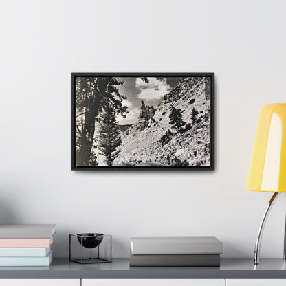Eagles Nest Rock Yellowstone Gallery Canvas Wraps Horizontal Frame 18″ x 12″ Black 1.25"