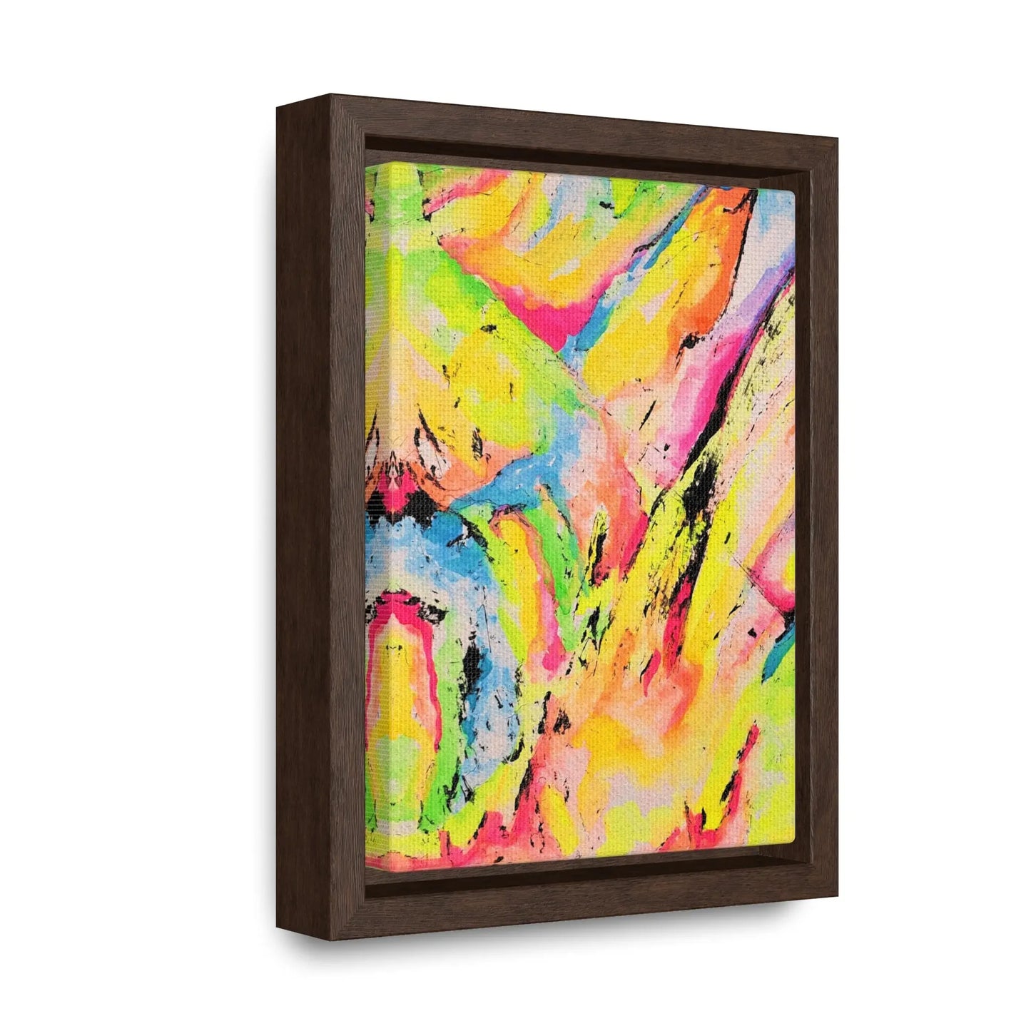 Neon Fire Gallery Canvas Wraps, Vertical Frame