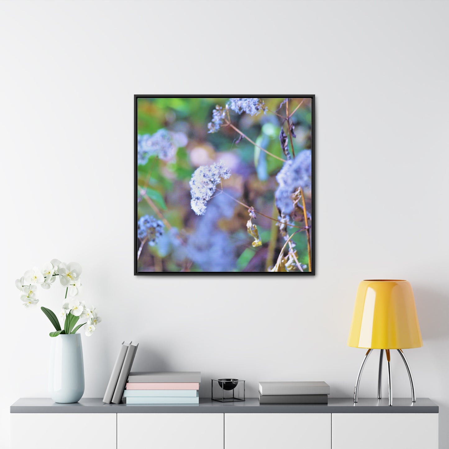 Macro Blue Gallery Canvas Wraps, Square Frame