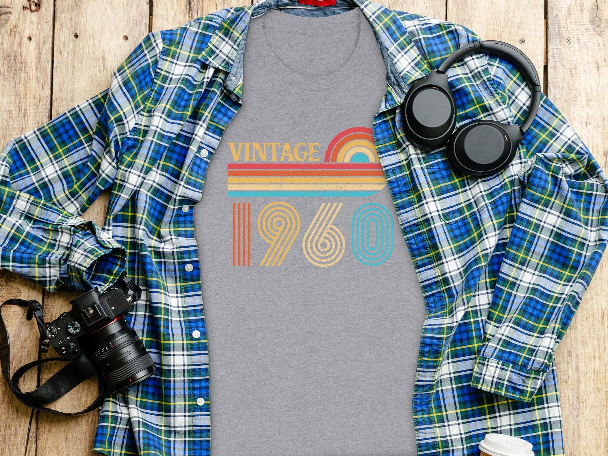 Retro Vintage 1960 Graphic Design Cool Style T-Shirt- Cloud 16 Clothing Co.- {{Product type}}
