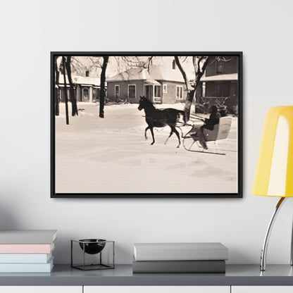 Carriage Ride Gallery Canvas Wraps Horizontal Frame 24″ x 18″ Black Premium Gallery Wraps (1.25″)