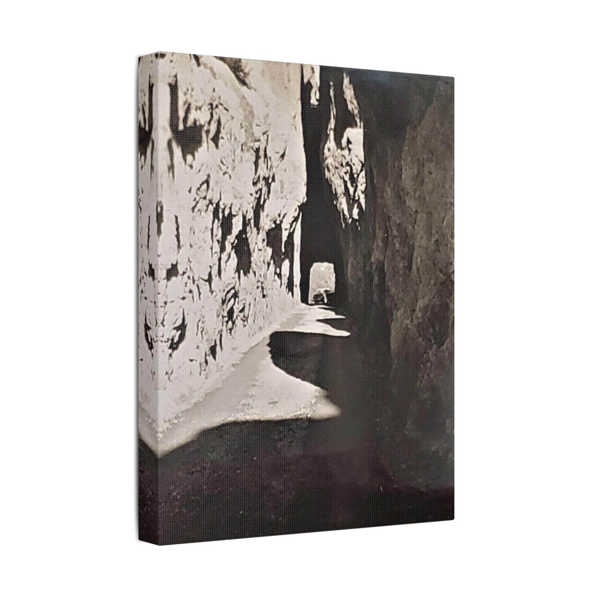 Tunnel at The Needles Satin Canvas Stretched