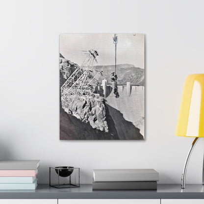 Suspended Boulder Dam Worker Canvas Gallery Wraps 16″ x 20″ 1.25"