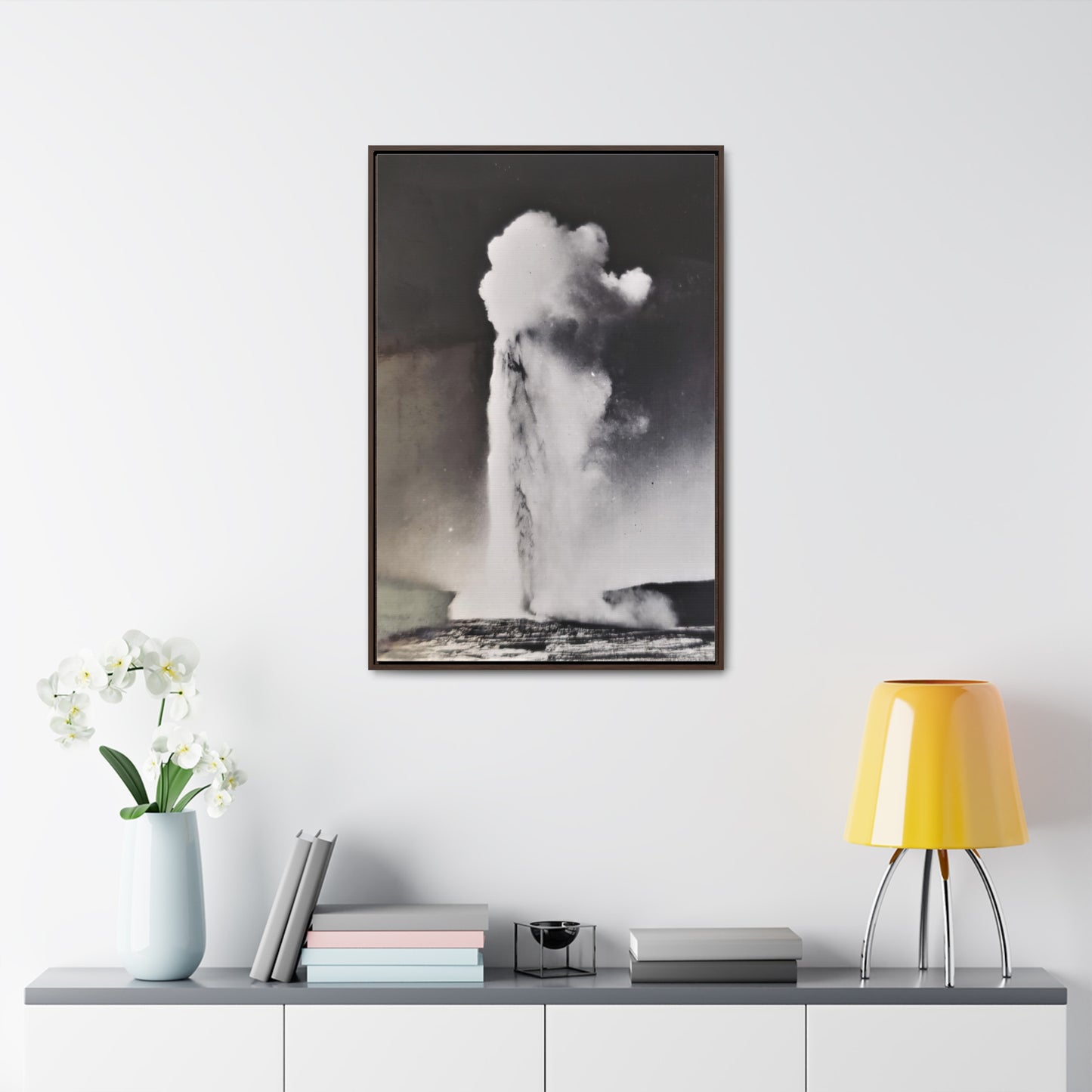 Old Faithful Geyser Yellowstone Gallery Canvas Wraps, Vertical Frame