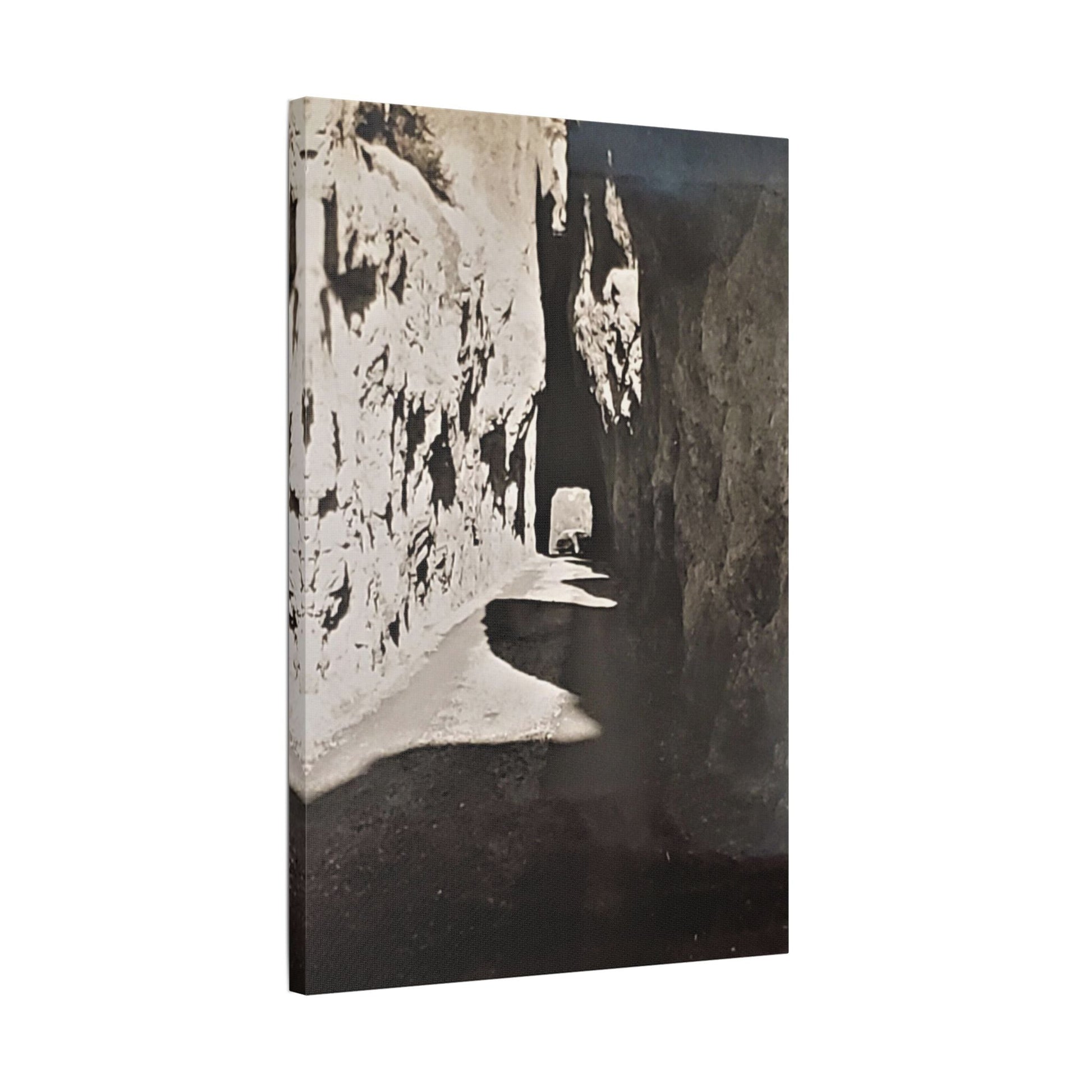 Tunnel at The Needles Satin Canvas Stretched