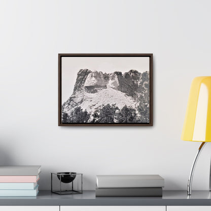 Black Hills Mount Rushmore Gallery Canvas Wraps Horizontal Frame 16″ x 12″ Walnut 1.25"