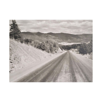 Western Road Satin Canvas Stretched 16″ x 12″ (Horizontal) 1.5"