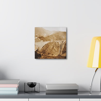 Back View Morris Dam Spillway Canvas Gallery Wraps 12″ x 12″ 1.25"